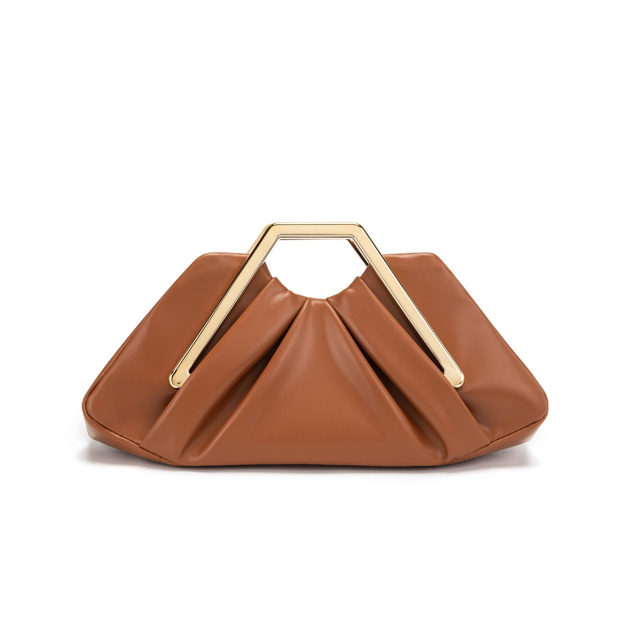 8493 Elegant Ruched Clutch Purse, Soft Dumpling Evening Purse Handbags